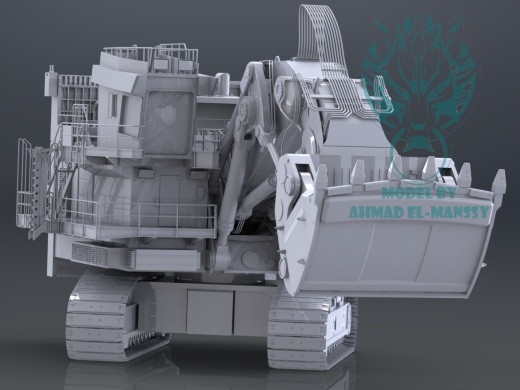 Caterpillar CAT 6021B大型挖掘机造型3D建模图纸 Solidworks设计缩略图